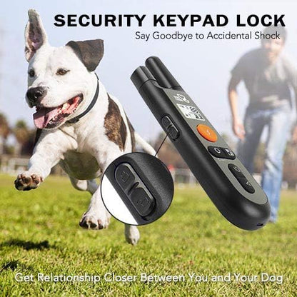 Dog Training Collar - Rechargeable Dog Shock Collar with Beep, Vibration and Shock Training Modes, Rainproof, Long Remote Range, Adjustable Shock Levels Shock Collars for Dogs with Remote
