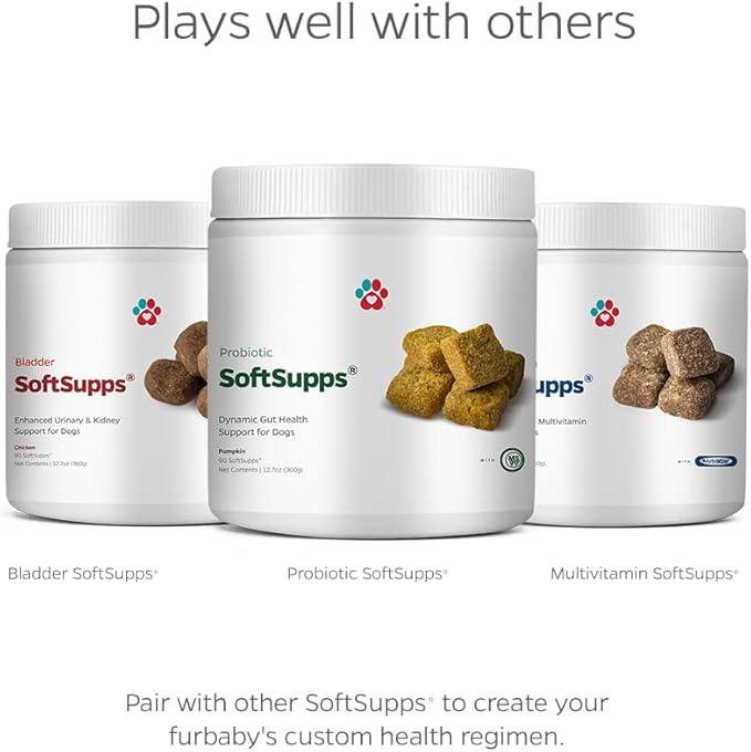 Pet Parents® Probiotic SoftSupps® Digestive Enzymes for Dogs, Probiotics for Dogs with Pumpkin for Dogs & Dog Digestive Enzymes, Anti Diarrhea for Dogs, 90ct Canine Probiotic Chews for Dogs