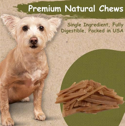 Top Dog Chews - Flat Turkey Tendons for Dogs, 1LB / 16 OZ, Made in The USA, 100% Natural Chew Treats for Dental Care and Stress Relief, Puppy Training Treats for all Breeds