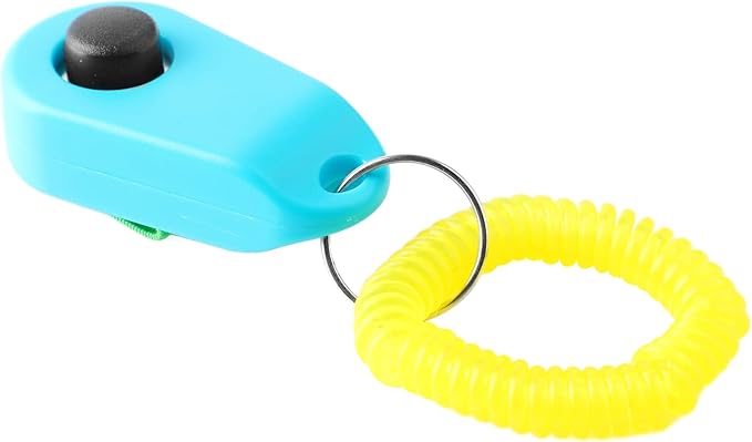 Zerodis Pet Dog Training Clicker with Wrist Bands Strap Assorted Color Dog Positive Behavior Rein Forcer for Pets All Ages Puppy and Adult Dogs Built in Poop Bag Dispenser Easily Carrying