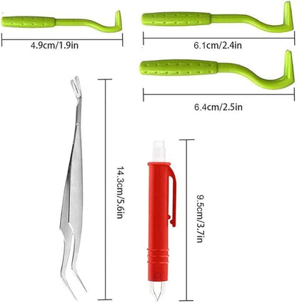 Home Tick Remover Tool Set Pet Dog Tick Remover Tool Set Tick Hook Flea Tick Tweezers Clip Remover Flea Comb Magnifying Glass for Dogs Cats (7)