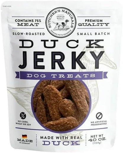 Butcher's Naturals Duck Jerky Dog Treats 40 oz, 2.5 Pound (Pack of 1)