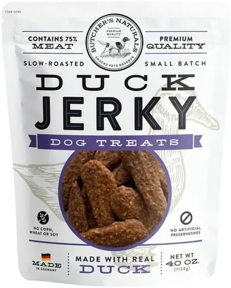 Butcher's Naturals Duck Jerky Dog Treats 40 oz, 2.5 Pound (Pack of 1)