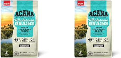 ACANA™ Wholesome Grains Dry Dog Food Puppy Sea & Farm Recipe, 4lb (Pack of 2)