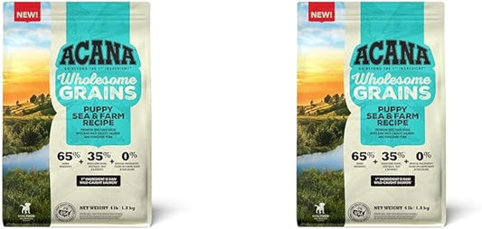 ACANA™ Wholesome Grains Dry Dog Food Puppy Sea & Farm Recipe, 4lb (Pack of 2)