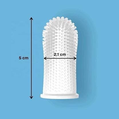 LL Goods 3-Pack Dog Finger Toothbrush Kit - Big Mouth Toothbrush, Dog Teeth Cleaning Essentials, Blue