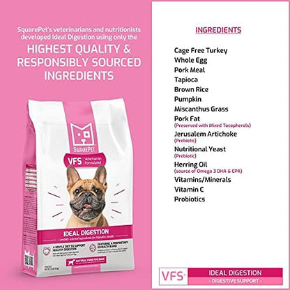 VFS Canine Ideal Digestion Formula, Cage Free Turkey, Whole Eggs, Pumpkin, Brown Rice 22 lbs