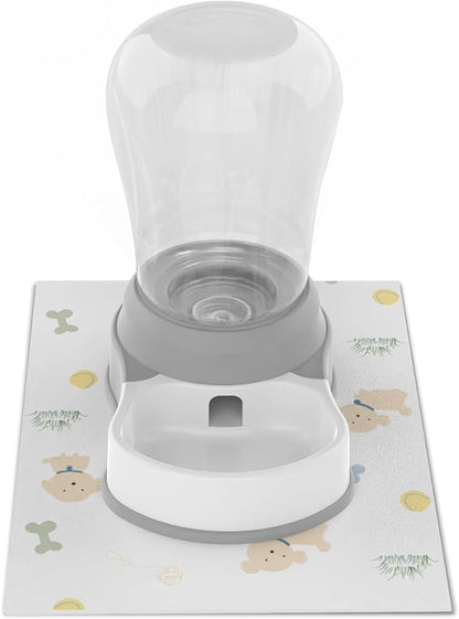Automatic Dog Water Bowl Dispenser - Staltwo Premium Pet Water Dispenser,Large Capacity Water Feeder for Cats and Dogs, BPA-Free,6-Liter Grey