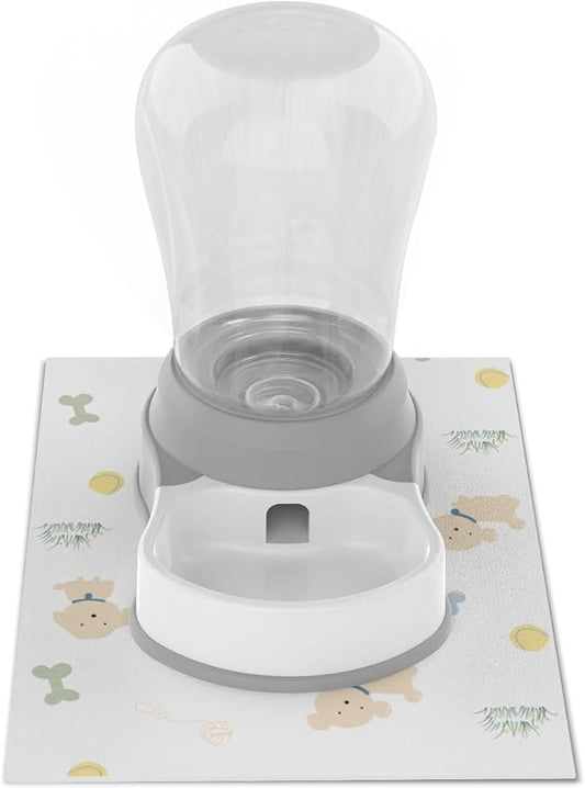 Automatic Dog Water Bowl Dispenser - Staltwo Premium Pet Water Dispenser,Large Capacity Water Feeder for Cats and Dogs, BPA-Free,6-Liter Grey