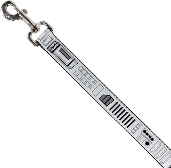 Star Wars Pet Leash, Dog Leash, Star Wars Stormtroopers Utility Belt Bounding White Grays, 4 Feet Long 1.5 Inch Wide