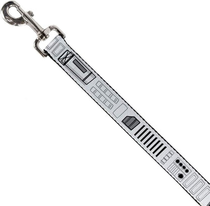 Star Wars Pet Leash, Dog Leash, Star Wars Stormtroopers Utility Belt Bounding White Grays, 4 Feet Long 1.5 Inch Wide