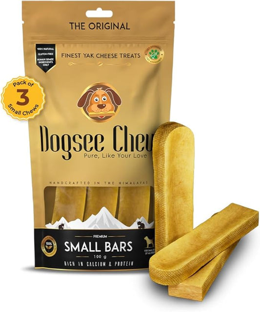 Dogsee Himalayan Yak Cheese Dog Chews (Small - 3 Chews) | No Preservatives | Rich in Protein & Calcium | Premium Dog Dental Chews