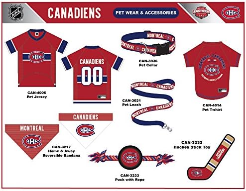 Pets First NHL Montreal Canadiens Leash for Dogs & Cats, Large. - Walk Cute & Stylish! The Ultimate Hockey Fan Leash!, 6 ft Long x 1 in Width, CAN-3031-LG