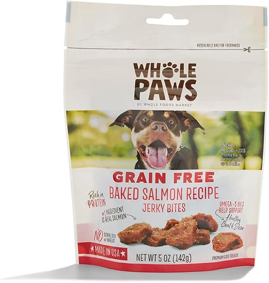 Whole Paws, Whole Paws, Salmon Jerky Bites, 5 Ounce