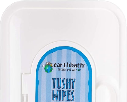 Earthbath Totally Natural Pet Care Tushy Wipes Rosemary & Chamomile 72 Wipes