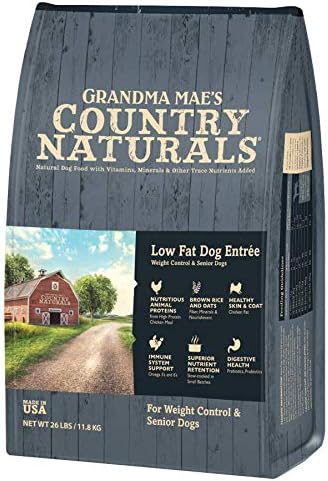 Grandma Mae's Country Naturals Grain Inclusive Dry Dog Food 14 LB Low Fat Chicken & Brown Rice
