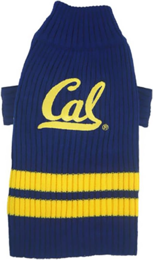 Pets First NCAA California Golden Bears Dog Sweater, Size X-Small. Warm & Cozy Knit Pet Sweater with NCAA Team Logo, Best Puppy Sweater for Large & Small Dogs