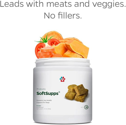 Pet Parents® Probiotic SoftSupps® Digestive Enzymes for Dogs, Probiotics for Dogs with Pumpkin for Dogs & Dog Digestive Enzymes, Anti Diarrhea for Dogs, 90ct Canine Probiotic Chews for Dogs
