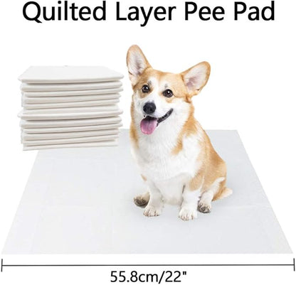 PAWISE Dog Training Pad Holder Tray, Indoor Puppy Potty Pee Pad Floor Tray with 12pcs Pee Pads