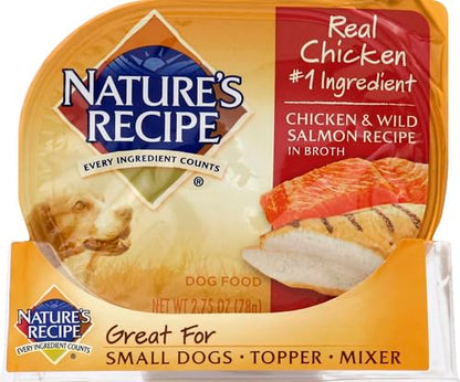 Nature's Recipe Chicken & Wild Salmon Recipe in Broth Wet Dog Food, 2.75 oz