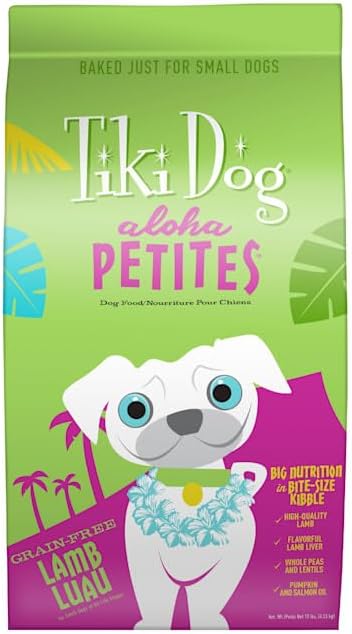 Tiki Dog Born Carnivore for Dogs, Savory Lamb, Peas & Lentils Recipe, Grain Free Baked Kibble for Maximum Nutrition, For Adult Dogs and All Size Breed Dogs, 10 lbs. Bag