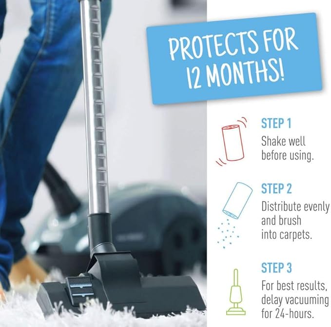 Adams Carpet Powder With Linalool and Nylar, Kills Fleas and Ticks On Contact, Kills All Stages of the Flea Life Cycle, 30 Day Protection, Freshens and Deodorizes, Treats Up to 400 Sq Ft, 1LB