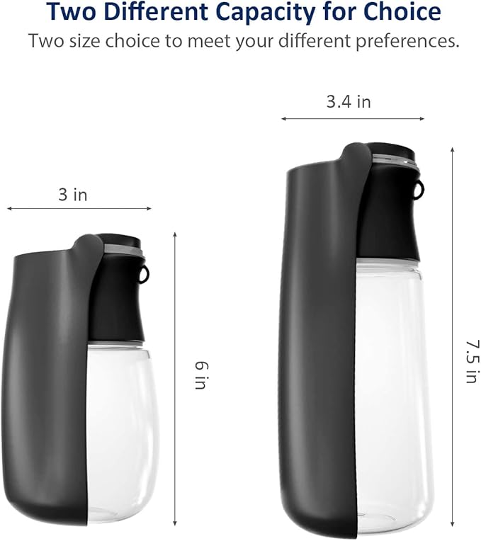 WePet Foldable Portable Dog Water Bottle Puppy Water Dispenser with Drinking Feeder, 19 OZ, High-temperature Resistant Leak Proof for Pets Outdoor Walking, Hiking, Travel, Food Grade Plastic BPA Free