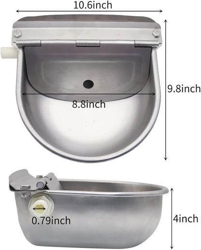 Automatic Dog Feeder Trough Bowl Dispenser Waterer for Pet Dog Horse Cattle Goat Sheep Water Stainless Steel Farm Tool