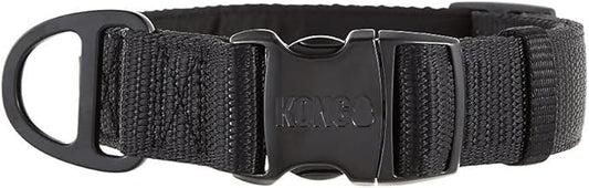 KONG Max HD Ultra Durable Neoprene Padded Dog Collar (Medium, Black)