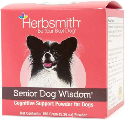 Herbsmith Senior Dog Wisdom – Dog Dementia Supplement – DHA for Senior Dog Brain Health - Senior Supplement for Dogs- 150g