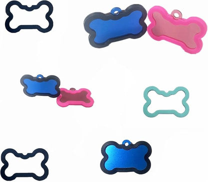 6 Pack Silicone Dog tag Silencer Quiet Noisy pet tag Sleeve Personalize pet ID Tags Protector Lightweight pet tag Silencer with 6 Colors