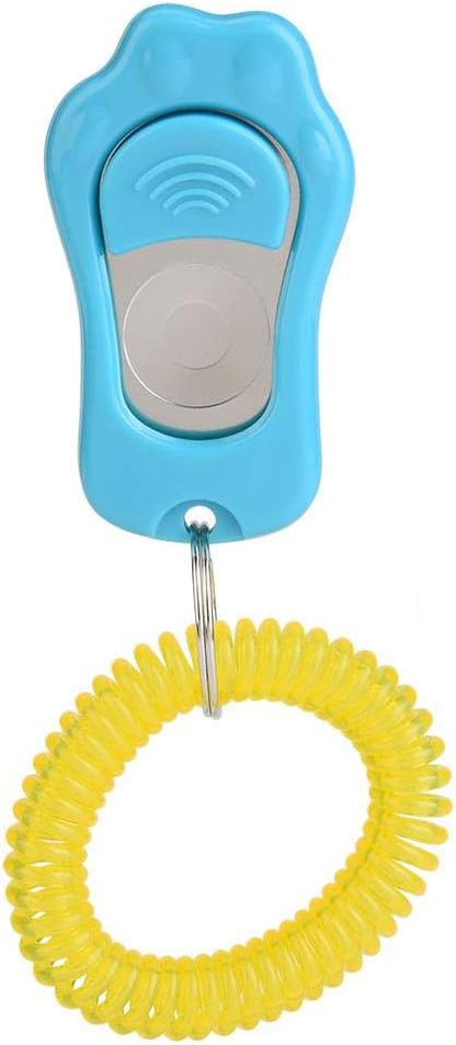 Zerodis Dog Training Clicker with Wrist Strap, Adjustable 3-Level Sound Universal Animal Clickers for Pet Dog Cat Behavioral Training (blue)