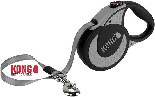 Alcott Kong Ultimate Retractable Dog Leash, Extra Large, Grey, 16' Long