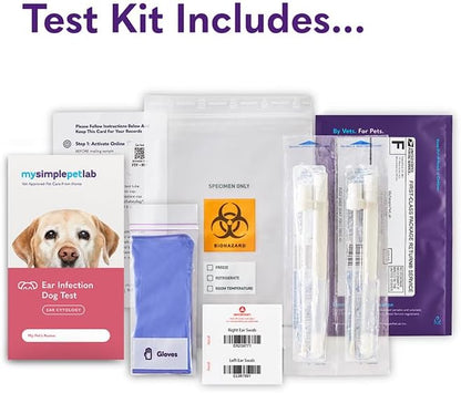 MySimplePetLab Dogs Ear Infection Test Kit | Fast and Accurate Detection of Yeast and other Ear Irritations| Reliable Mail-in Dog Ear Care Test for Smelly, Itchy, or Sore Ears
