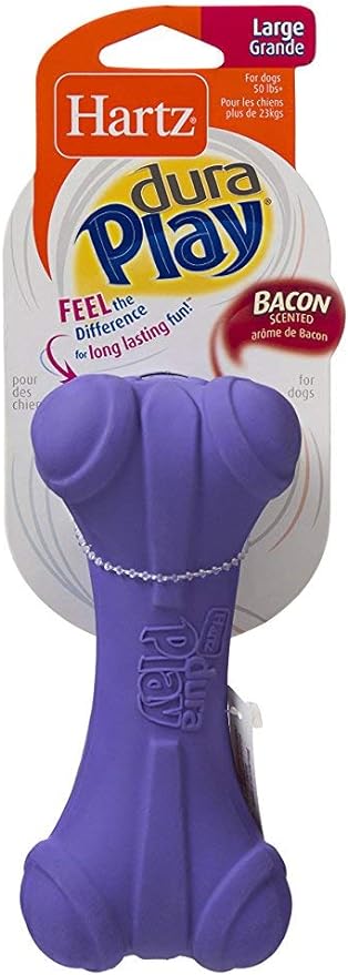 Hartz DuraPlay Bacon Scented Dog Toys, Large ( Color May Vary )