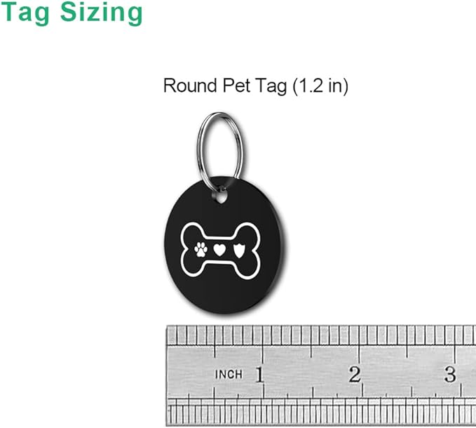 MYLUCKYTAG Stainless Steel QR Code Pet ID Tags Dog Tags - Pet Online Profile - Scan QR Receive Instant Pet Location Alert Email