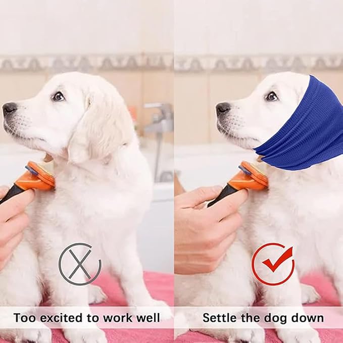 Dog Snood Ear Wraps for Anxiety Relief Ear Protection for Winters Dog Ear Muffs for Noise Protection Dog Calming Ear Cover No Flap Ear Wrap Neck and Ear Warmer Dog Accessories Dog Grooming Supplies
