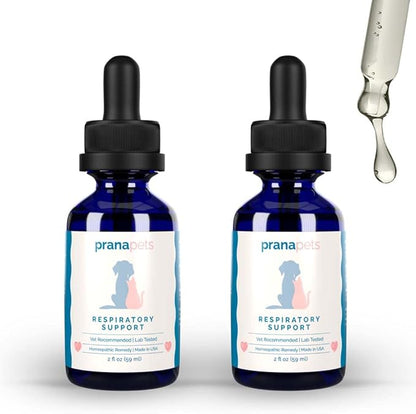 Respiratory Support Supplement for Dogs & Cats | Naturally Promotes Optimal Respiratory Function in Pets | Safely aids with Symptoms of Seasonal Allergies | by Prana Pets