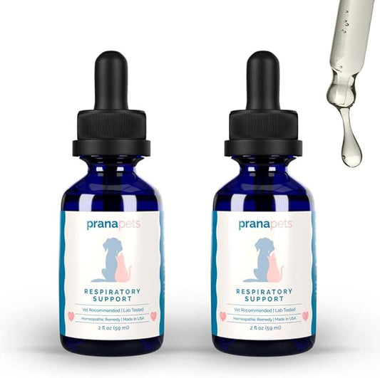 Respiratory Support Supplement for Dogs & Cats | Naturally Promotes Optimal Respiratory Function in Pets | Safely aids with Symptoms of Seasonal Allergies | by Prana Pets