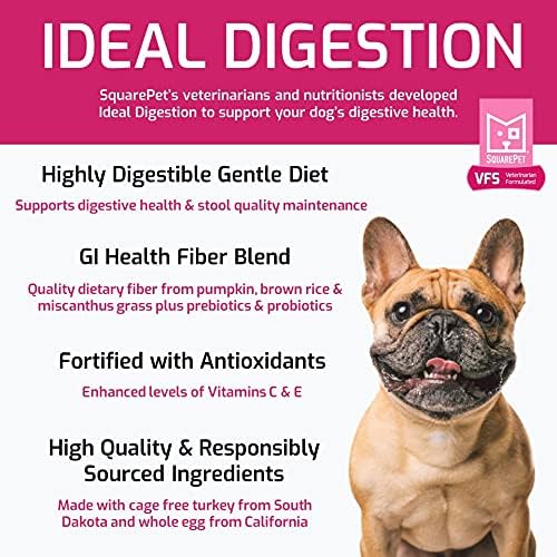 VFS Canine Ideal Digestion Formula, Cage Free Turkey, Whole Eggs, Pumpkin, Brown Rice 22 lbs