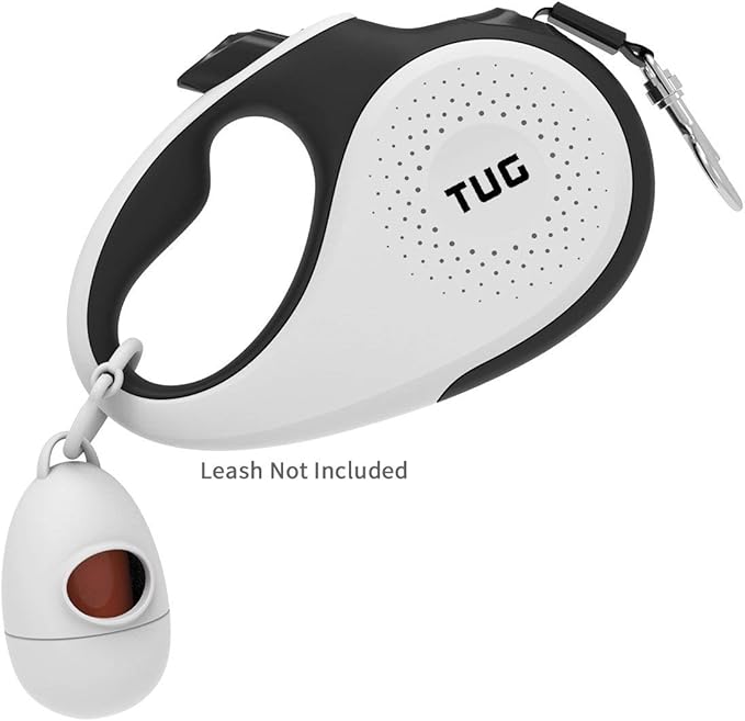 TUG Dog Waste Bag Dispenser with Dog Poop Bags, 15 Bags Per Roll, With White Dispenser