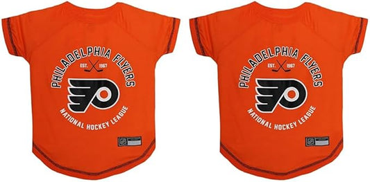 Pets First NHL Philadelphia Flyers Tee Shirt for Dogs & Cats, Small. - are You A Hockey Fan? Let Your Pet Be an NHL Fan Too! (Pack of 2)