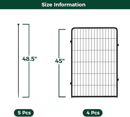 FXW Rollick Dog Playpen for Yard, RV Camping│Patented, 45 inch 4 Panels