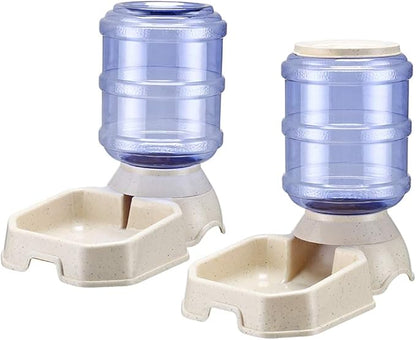 Pet Feeder and Water Food Dispenser Automatic for Dogs Cats, Gravity Refill, Easily Clean, Self Feeding for Small Large Pets Puppy Kitten Rabbit Bunny