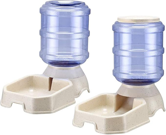 Pet Feeder and Water Food Dispenser Automatic for Dogs Cats, Gravity Refill, Easily Clean, Self Feeding for Small Large Pets Puppy Kitten Rabbit Bunny