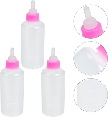 GANAZONO 3Pcs Pet Feeding Bottle Kitten Bottles Kitten Milk Replacer Puppy Milk Feeder Milk Feeder Animal Milk Bottles Lamb Bottles for Pet Cat Dog Sheep