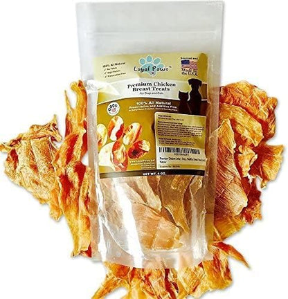 Chicken Jerky Dog Treats Made in USA Only - Natural, Healthy, Premium, Human Grade, 100% Chicken - Grain Free - Training Treats for Small, Medium, and Large Dogs 4oz
