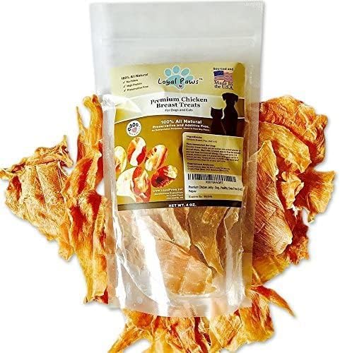 Chicken Jerky Dog Treats Made in USA Only - Natural, Healthy, Premium, Human Grade, 100% Chicken - Grain Free - Training Treats for Small, Medium, and Large Dogs 4oz