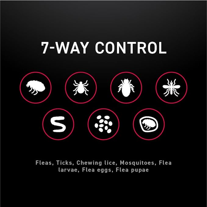 Flea and Tick Prevention for Dogs, Repellent, and Control, Fast Acting Waterproof Topical Drops for Extra-Large Dogs, 1 Month Dose