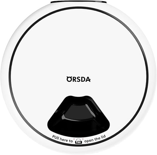 ORSDA Automatic Cat Feeder Wet Food/Dry Food, 5 Meal Timed Pet Feeder with Timer Programmable & Voice Recorder, Dual Power Supply Auto Feeder for Cats/Small Dogs